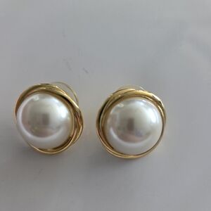Vintage, Marvella, Gold and Pearl Earrings
